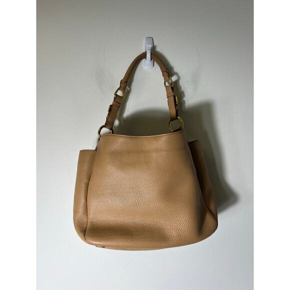 Prada Tan Vitello Daino Leather Shoulder Tote Bag - Picture 2 of 6